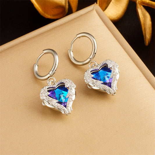 "Heart of the Ocean" Earrings – Shine & Elegance