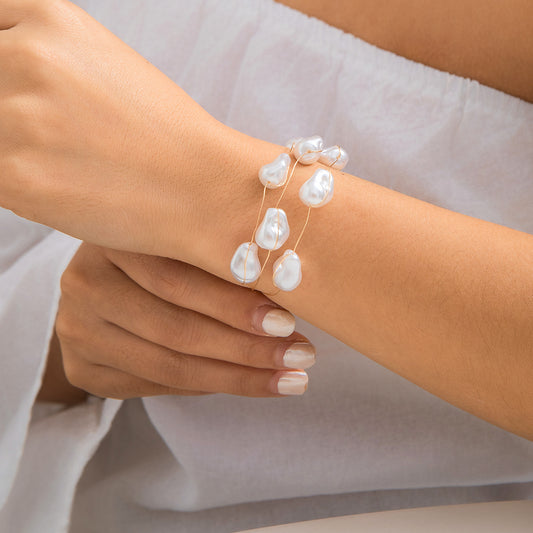 Bracelet with Artificial Pearls